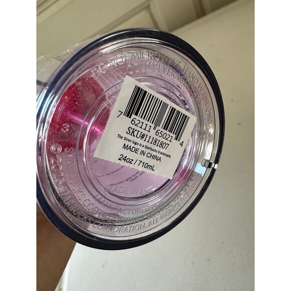 NWT Starbucks X Roller Rabbit Collab Lovely Monkey Plastic Cold Cup Tumbler 24oz - Picture 4 of 5